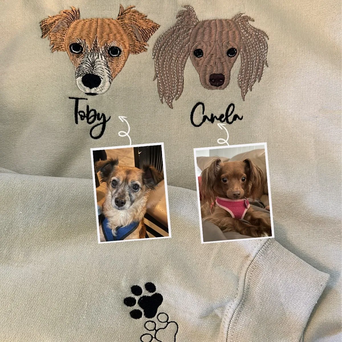 American Bulldog Sweatshirt or Hoodie, Custom Embroidered Gift from Photo Name