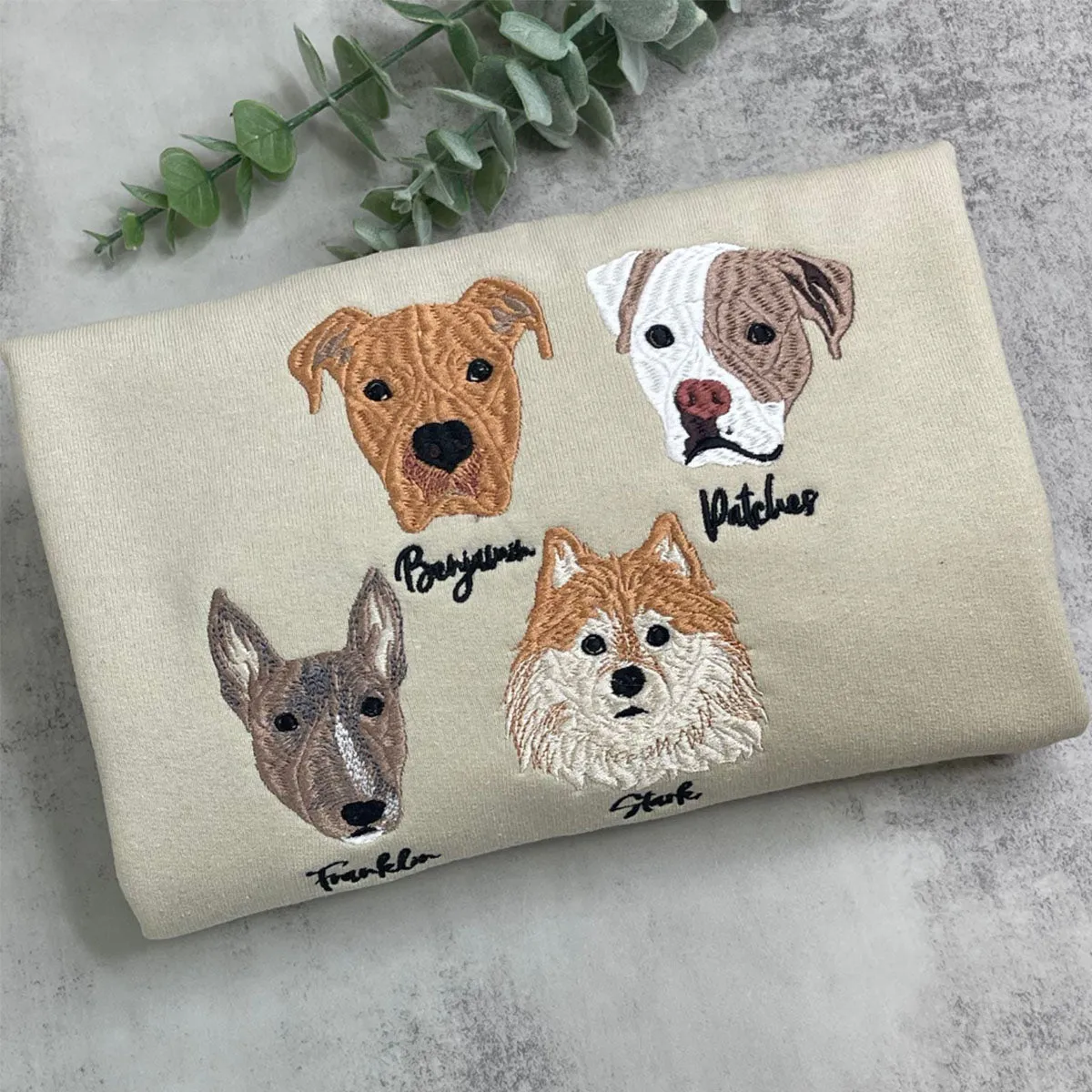 American Bulldog Sweatshirt or Hoodie, Custom Embroidered Gift from Photo Name